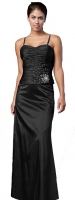 Abendkleid Satin magenta elegant sexy günstig