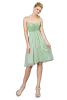Cocktailkleid mintgrün sommerlich Chiffon knielang