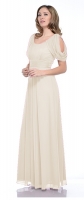 Brautkleid creme Chiffon elegante Brautmode
