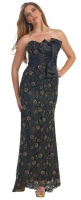 Festliches Spitzen-Kleid Ball lang schwarz edel