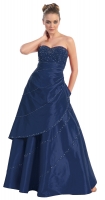 Ballkleid dunklblau A-Linie Festkleid