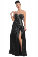 Abi-Ballkleid 2014 Glamour schwarz Satin
