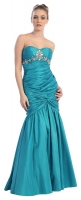 Corsagen-Abi-Ballkleid jade grün Meerjungfrau