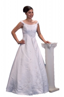 Luxus Hochzeitskleid XXL A-Linie creme