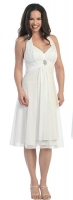 Brautkleider kurz Standesamt-Kleid weiß
