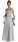 Festkleid silber-grau Corsagen Ballkleid Satin 