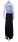 SALE Günstiges Ballkleid Satin hellblau/schwarz 