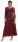 Abendkleid burgund mit Ärmel Perlenstickerei 