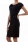 Cocktailkleid schwarz grau mit Nadelstreifen 